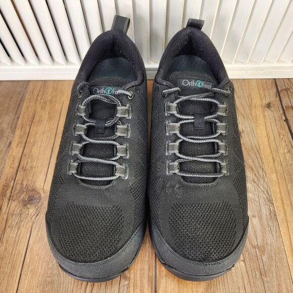 Orthofeet Cobalt 612 Mens Sz 8.5 4E X-Wide Black Composite Toe Safety Work Shoes main image 4